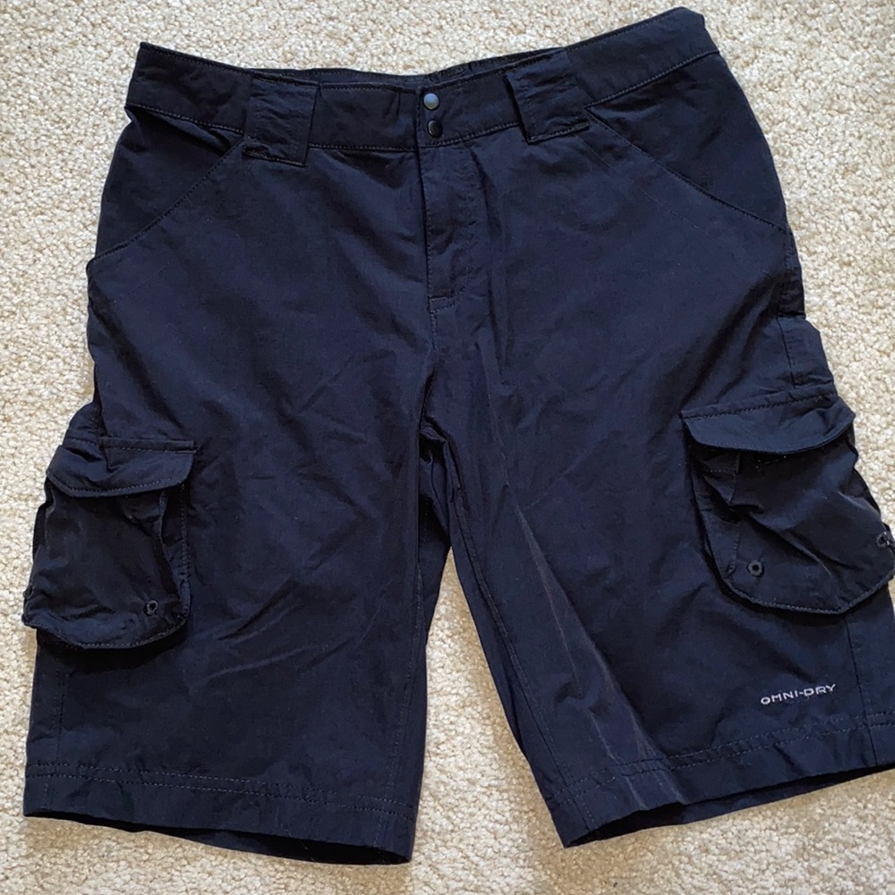 Columbia Omni-Dry Girls Black Cargo Shorts size 14